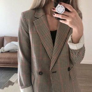 H&M Houndstooth Suit Set Skirt + Blazer + Belt! - Small US 4